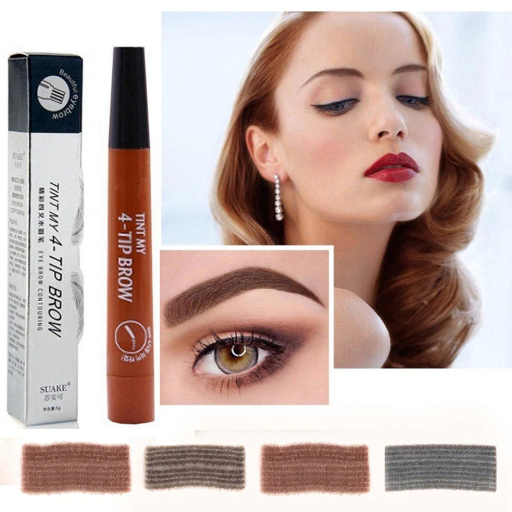 Microblading Eyebrow Pen Waterproof Fork Tip Eyebrow Tattoo Pencil Long Lasting Professional Fine Sketch Liquid Eye Brow Pencil