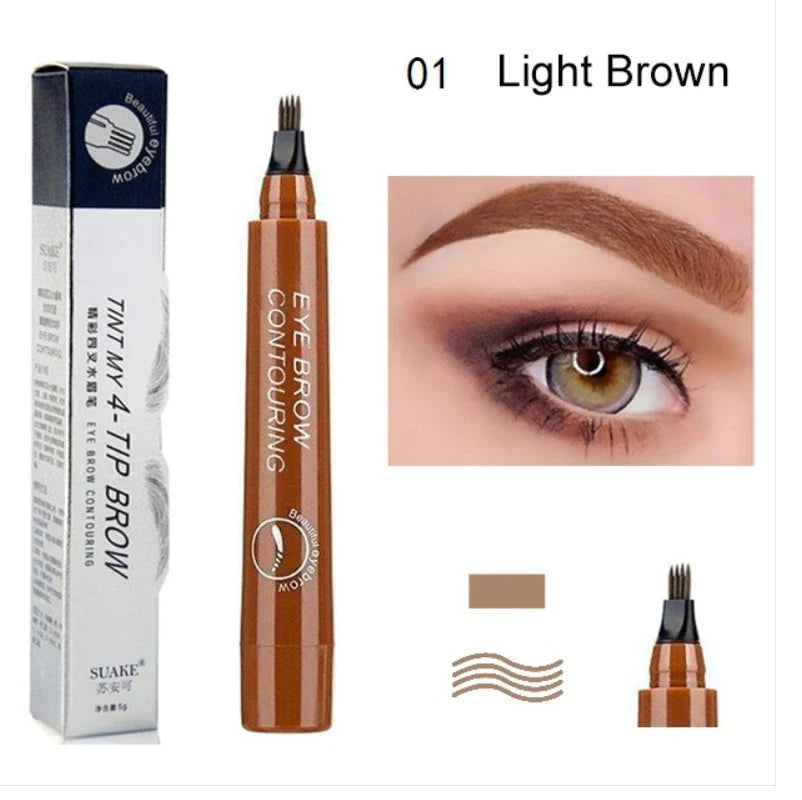 Microblading Eyebrow Pen Waterproof Fork Tip Eyebrow Tattoo Pencil Long Lasting Professional Fine Sketch Liquid Eye Brow Pencil