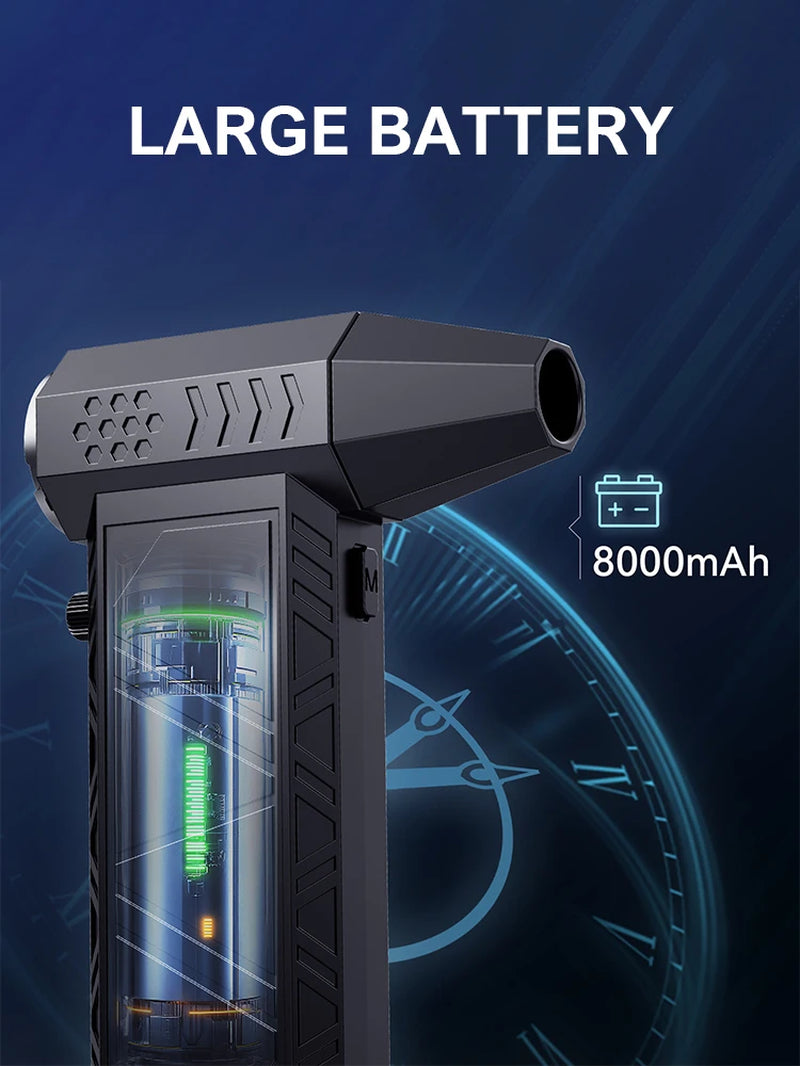 X9 Turbo Fan Jet 300000RPM Turbo Jet Blower Brushless Vacuum Cleaner Blower for Pc/Keyboard/Home/Car Cleaning Air Duster Blower
