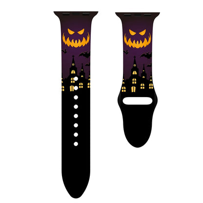 Halloween Strap for Apple Watch Band 45Mm 41Mm 44Mm 40Mm Silicone New Special Printed for Iwatch 38Mm 42Mm Iwatch 7 6 SE 5 4 3 2