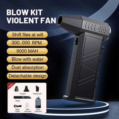 X9 Turbo Fan Jet 300000RPM Turbo Jet Blower Brushless Vacuum Cleaner Blower for Pc/Keyboard/Home/Car Cleaning Air Duster Blower